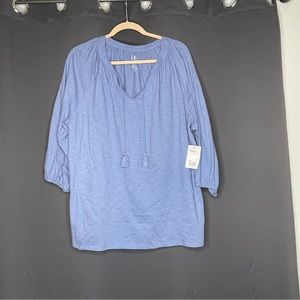 New with tags Croft & Barrow light blue women’s top